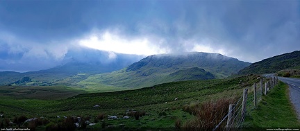 Mountains of Molls Gap -- A very mysterious scene as the clouds descend on Molls Gap, Ring of Kerry, Ireland