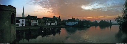 St Ives at Sunset -- Sunset at St Ives, from the medieval bridge over the river Ouse.
