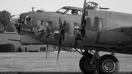 B-17 in Hickory -- B-17 909 taxis in to a parking spot in this dramatic photo from 2010.  Now 909 is no longer with us, having crashed in a tragic accident a few years back.