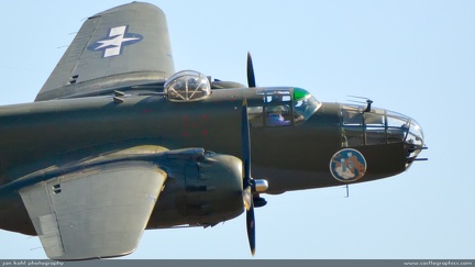 Warbirds over Monroe -- B-25 flies over Monroe, NC during the November Veteran's day Warriors & Warbirds airshow.