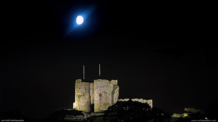 The Moon and Criccieth Castle -- The moon rises above Criccieth Castle on a brisk autumn evening.   
For details and history on Welsh castles, check out Jeff's Castles of Wales website (www.castlewales.com).