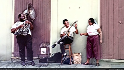 New Orleans Street Players -- New Orleans street players belt out a tune.